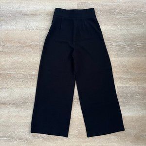 Zara Wide Leg Black Cropped Pants